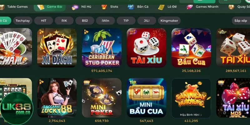 Không quá phụ thuộc vào thùng phá sảnh UK88