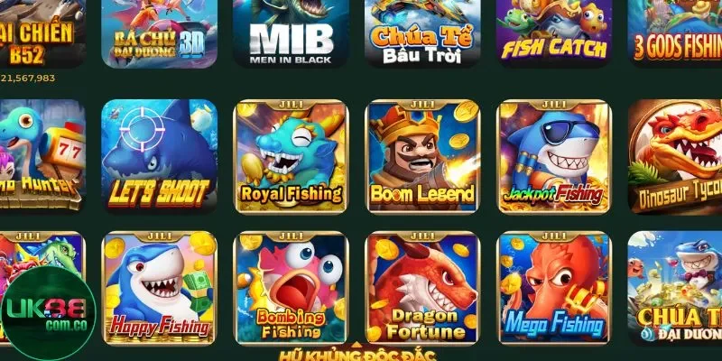 Game bắn cá có 1 không 2 tại UK88