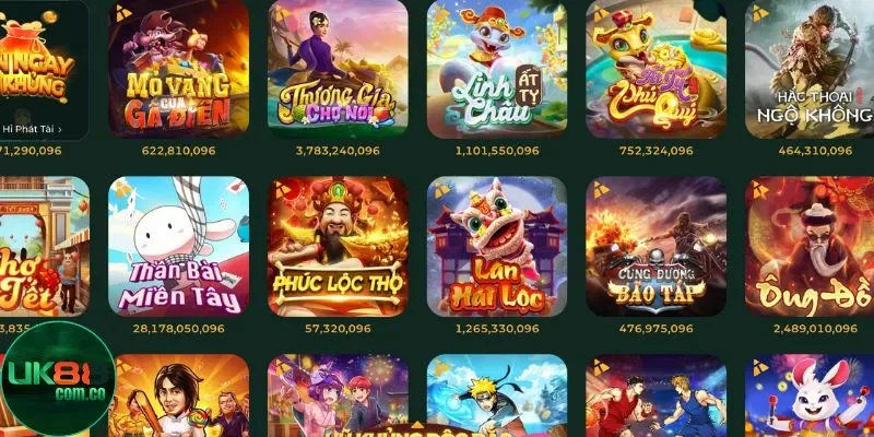 Nổ hũ UK88 với tỷ lệ thưởng khủng
