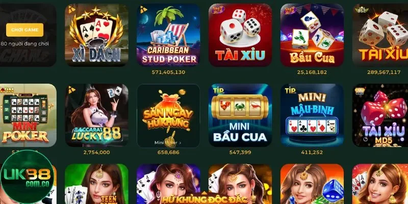 Poker hấp dẫn tại UK88